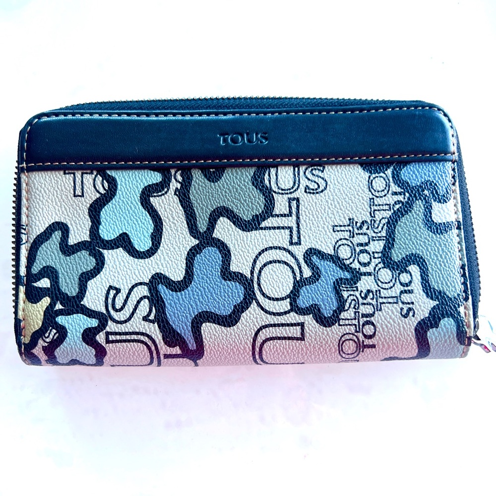 Authentic TOUS Long Wallet – Kaos Bear Design, Lime Interior